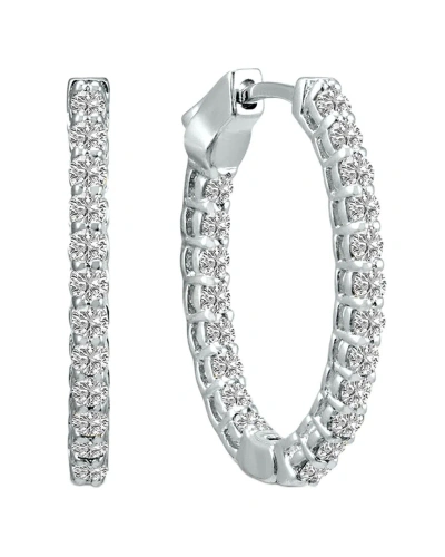 Lab Grown Diamonds 14k 1.00 Ct. Tw. Lab Grown Diamond Hoops In Metallic