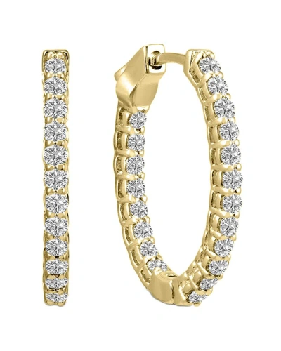 Lab Grown Diamonds 14k 1.00 Ct. Tw. Lab Grown Diamond Hoops In Gold