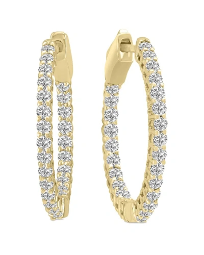 Lab Grown Diamonds 14k 1.00 Ct. Tw. Lab Grown Diamond Hoops In Gold