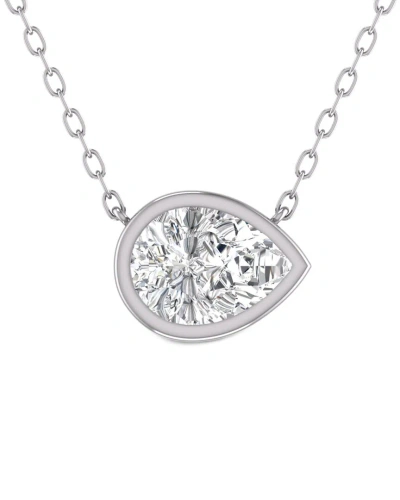 Lab Grown Diamonds 14k 1.00 Ct. Tw. Lab Grown Diamond Necklace In Metallic