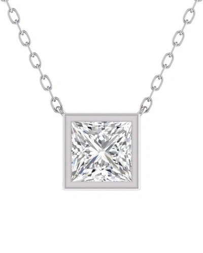 Lab Grown Diamonds 14k 1.00 Ct. Tw. Lab Grown Diamond Necklace In Metallic