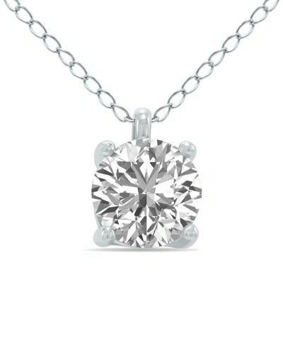 Lab Grown Diamonds 14k 1.00 Ct. Tw. Lab Grown Diamond Necklace In Metallic