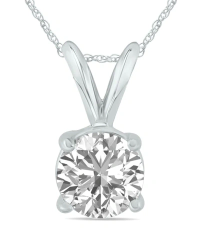 Lab Grown Diamonds 14k 1.00 Ct. Tw. Lab Grown Diamond Necklace In Metallic