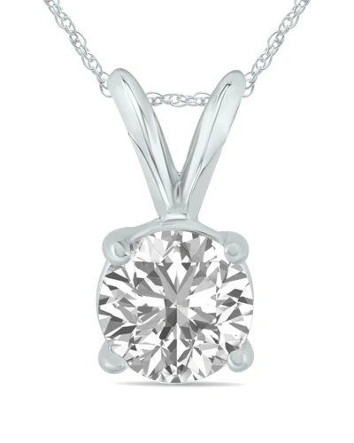 Lab Grown Diamonds 14k 1.00 Ct. Tw. Lab Grown Diamond Necklace In Metallic