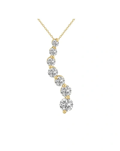 Lab Grown Diamonds 14k 1.00 Ct. Tw. Lab Grown Diamond Necklace In Gold