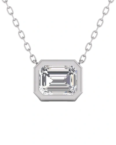 Lab Grown Diamonds 14k 1.00 Ct. Tw. Lab Grown Diamond Necklace In Metallic