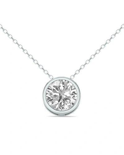 Lab Grown Diamonds 14k 1.00 Ct. Tw. Lab Grown Diamond Necklace In Metallic