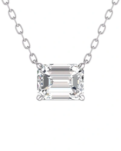 Lab Grown Diamonds 14k 1.00 Ct. Tw. Lab Grown Diamond Necklace In Metallic