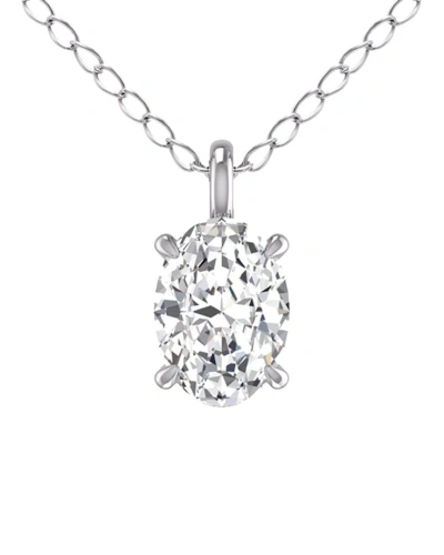 Lab Grown Diamonds 14k 1.00 Ct. Tw. Lab Grown Diamond Necklace In Metallic