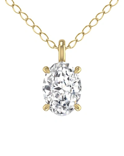 Lab Grown Diamonds 14k 1.00 Ct. Tw. Lab Grown Diamond Necklace In Gold