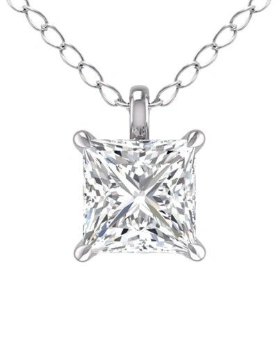 Lab Grown Diamonds 14k 1.00 Ct. Tw. Lab Grown Diamond Necklace In Metallic