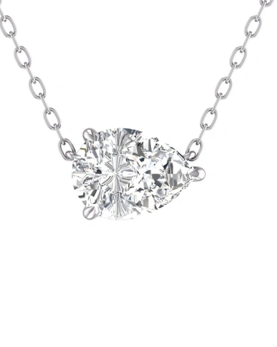 Lab Grown Diamonds 14k 1.00 Ct. Tw. Lab Grown Diamond Necklace In Metallic