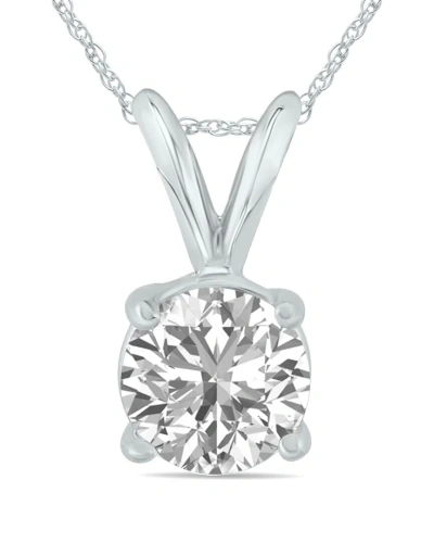 Lab Grown Diamonds 14k 1.00 Ct. Tw. Lab Grown Diamond Necklace In Metallic