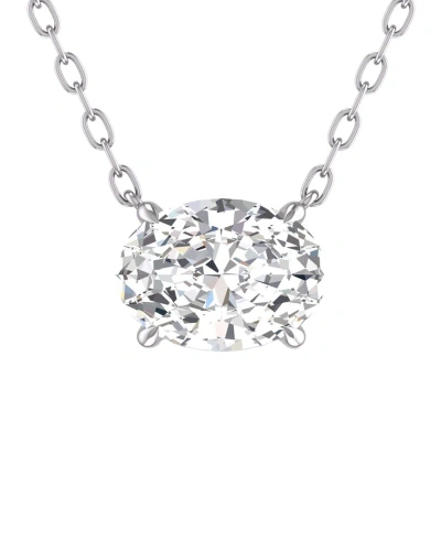 Lab Grown Diamonds 14k 1.00 Ct. Tw. Lab Grown Diamond Necklace In Metallic