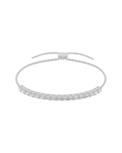Lab Grown Diamonds 14k 1.00 Ct. Tw. Lab Grown Diamond Tennis Bolo Bracelet In Metallic