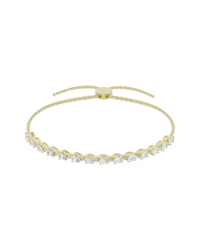 Lab Grown Diamonds 14k 1.00 Ct. Tw. Lab Grown Diamond Tennis Bolo Bracelet In Gold