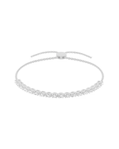 Lab Grown Diamonds 14k 1.00 Ct. Tw. Lab Grown Diamond Tennis Bolo Bracelet In Gray