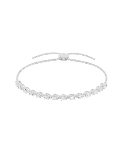 Lab Grown Diamonds 14k 1.00 Ct. Tw. Lab Grown Diamond Tennis Bolo Bracelet In Metallic