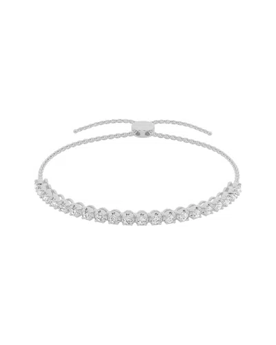 Lab Grown Diamonds 14k 1.00 Ct. Tw. Lab Grown Diamond Tennis Bolo Bracelet In Metallic