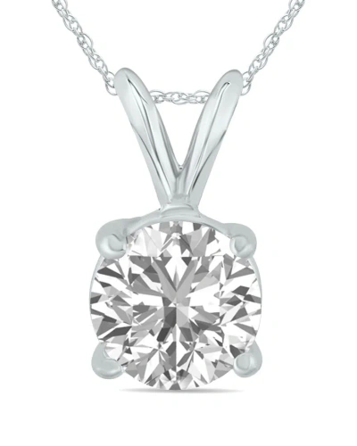 Lab Grown Diamonds 14k 1.25 Ct. Tw. Lab Grown Diamond Necklace In Metallic