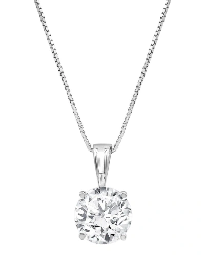 Lab Grown Diamonds 14k 1.25 Ct. Tw. Lab Grown Diamond Solitaire Pendant In Metallic