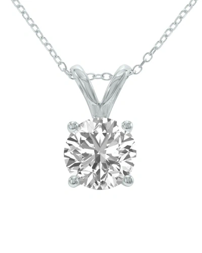 Lab Grown Diamonds 14k 1.50 Ct. Tw. Lab Grown Diamond Necklace In Metallic