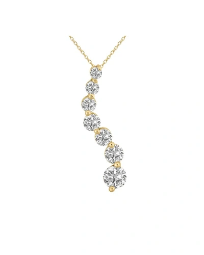 Lab Grown Diamonds 14k 1.50 Ct. Tw. Lab Grown Diamond Necklace In Gold