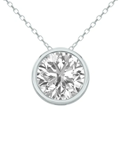 Lab Grown Diamonds 14k 1.50 Ct. Tw. Lab Grown Diamond Necklace In Metallic