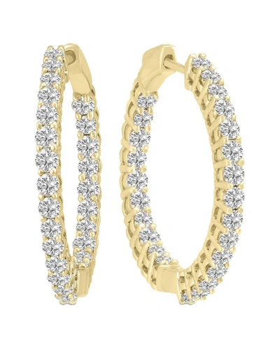 Lab Grown Diamonds 14k 10.00 Ct. Tw. Lab Grown Diamond Hoops In Gold