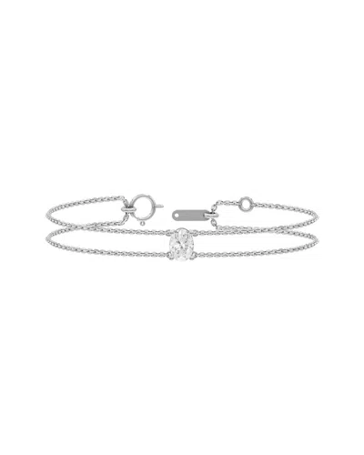 Lab Grown Diamonds 14k 1.00 Ct. Tw. Lab-grown Diamond Bracelet In Metallic