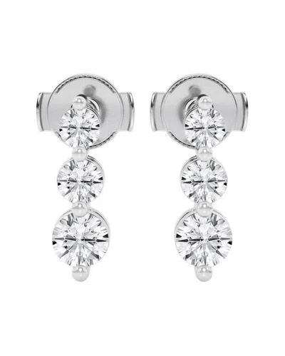 Lab Grown Diamonds 14k 1.00 Ct. Tw. Lab Grown Diamond Drop Earrings In Metallic