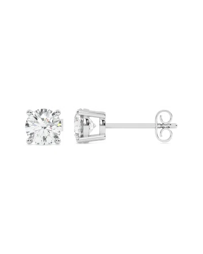 Lab Grown Diamonds 14k 1.00 Ct. Tw. Lab-grown Diamond Earrings In Gray