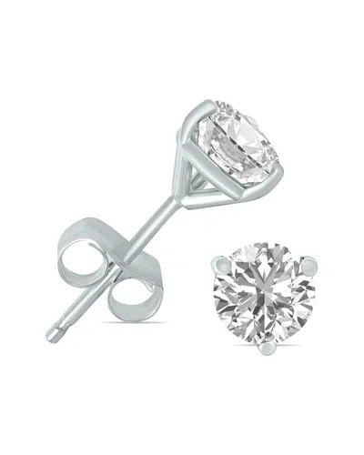Lab Grown Diamonds 14k 1.00 Ct. Tw. Lab Grown Diamond Earrings In Silver