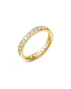 Lab Grown Diamonds Silver 1.00 Ct. Tw. Lab-grown Diamond Eternity Ring In Blue