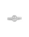 Lab Grown Diamonds 14k 1.00 Ct. Tw. Lab Grown Diamond Halo Ring