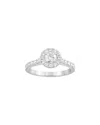 Lab Grown Diamonds 14k 1.00 Ct. Tw. Lab Grown Diamond Halo Ring In Multi