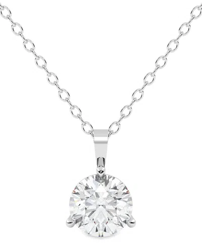 Lab Grown Diamonds 14k 1.50 Ct. Tw. Lab-grown Diamond Necklace In Metallic