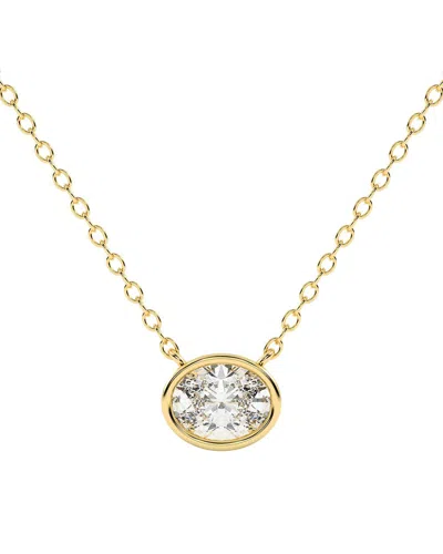 Lab Grown Diamonds 14k 1.00 Ct. Tw. Lab-grown Diamond Necklace In Gold
