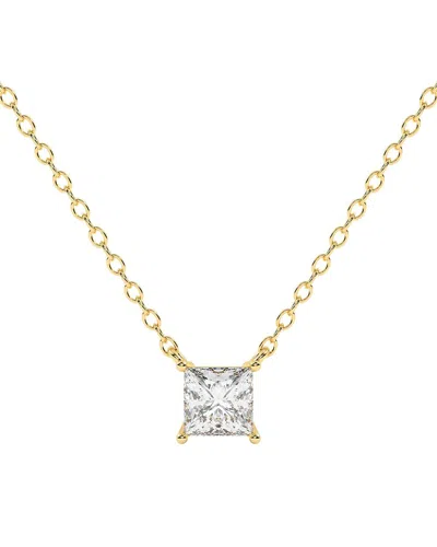 Lab Grown Diamonds Dnu 14k 1.00 Ct. Tw. Lab-grown Diamond Necklace In Gold