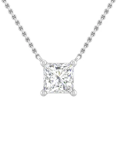Lab Grown Diamonds 14k 1.00 Ct. Tw. Lab-grown Diamond Necklace In Metallic