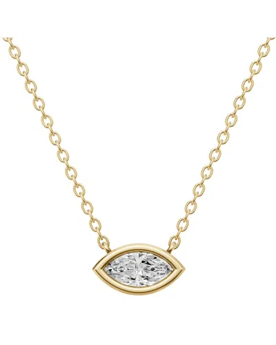 Lab Grown Diamonds 14k 1.00 Ct. Tw. Lab-grown Diamond Necklace In Gold