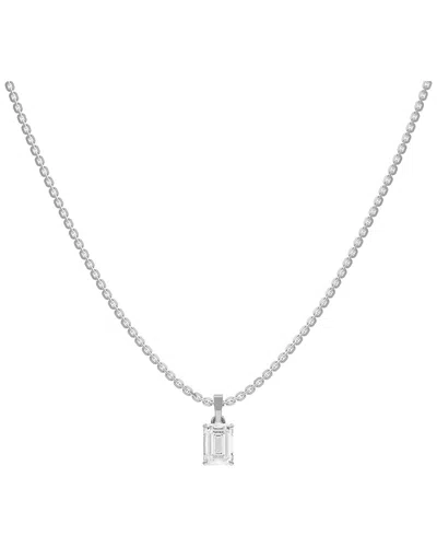 Lab Grown Diamonds 14k 1.00 Ct. Tw. Lab-grown Diamond Necklace In Metallic