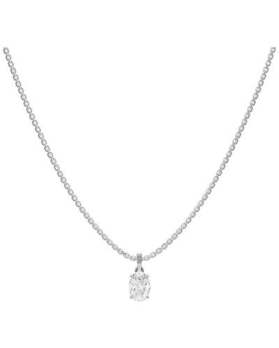 Lab Grown Diamonds 14k 1.00 Ct. Tw. Lab-grown Diamond Necklace In Metallic