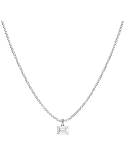 Lab Grown Diamonds 14k 1.00 Ct. Tw. Lab-grown Diamond Necklace In Metallic