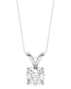 Lab Grown Diamonds 14k 0.75 Ct. Tw. Lab-grown Diamond Necklace In Silver