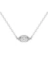 Lab Grown Diamonds 14k 0.50 Ct. Tw. Lab-grown Diamond Necklace In Silver