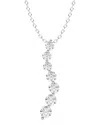 Lab Grown Diamonds 14k 1.00 Ct. Tw. Lab-grown Diamond Necklace In Silver