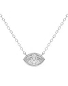 Lab Grown Diamonds 14k 1.00 Ct. Tw. Lab-grown Diamond Necklace In Silver