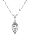 Lab Grown Diamonds 14k 1.00 Ct. Tw. Lab-grown Diamond Necklace In Silver