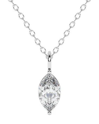 Lab Grown Diamonds 14k 1.00 Ct. Tw. Lab-grown Diamond Necklace In Silver
